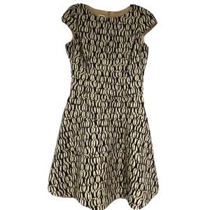 Anne Klein Black and Cream Midi Dress